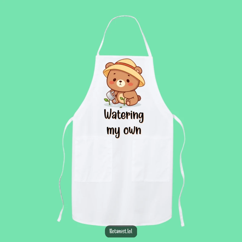 Funny Bear Gardener Apron: Protect Your Clothes with a Happy Bear, Ideal Funny Gift!