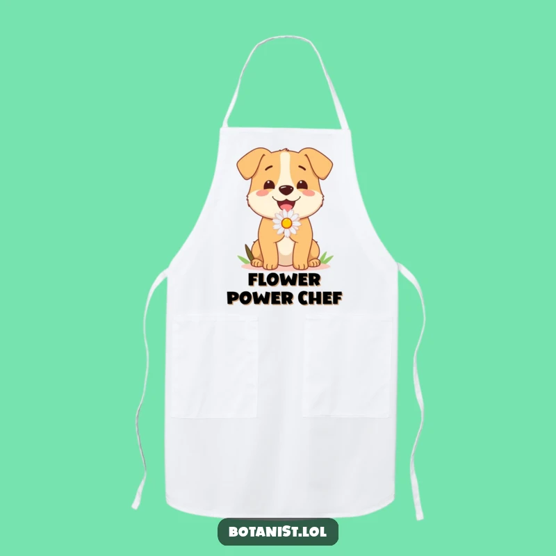 Funny Dog Daisy Apron: Cook with Joy, a Pup's Sweet Floral Gift for the Kitchen