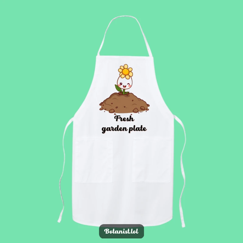 Funny Flower Bud Chef Apron - Kitchen Garden Fun Funny Gift