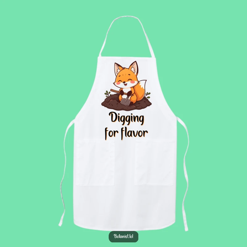Funny Fox Gardener Apron: Dig In and Cook with a Joyful Fox!