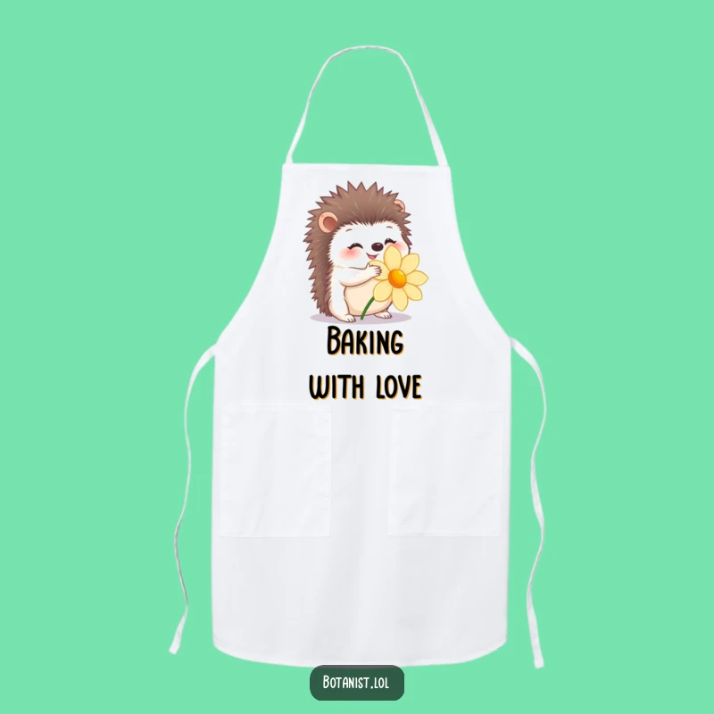 Funny Hedgehog Hug Apron: Cook with Gentle Kindness!