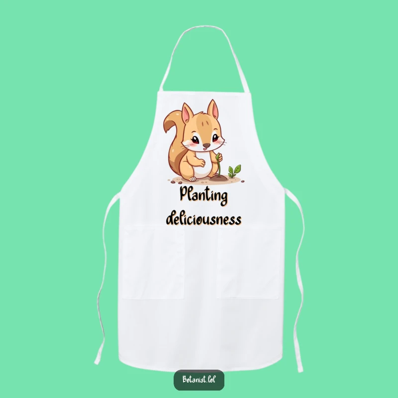 Funny Squirrel Planter Apron: Cook with Focus like a Determined Squirrel