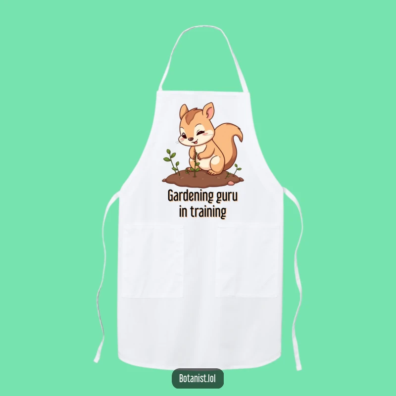 Funny Squirrel Planting Apron: Protect Your Clothes with Hilarious Garden Enthusiasm