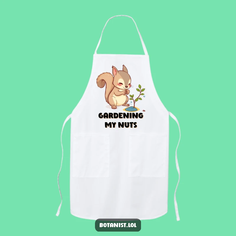 Funny Squirrel Sapling Apron: Garden in Style and Humor