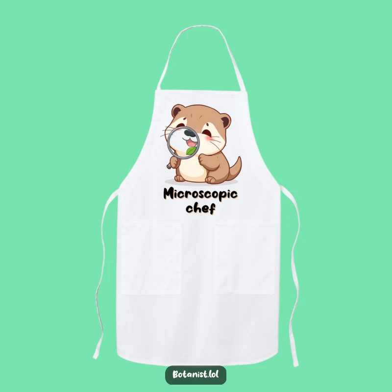 Funny Otter Apron: Curious Investigator Kitchen Wear - Humorous Nature Gift