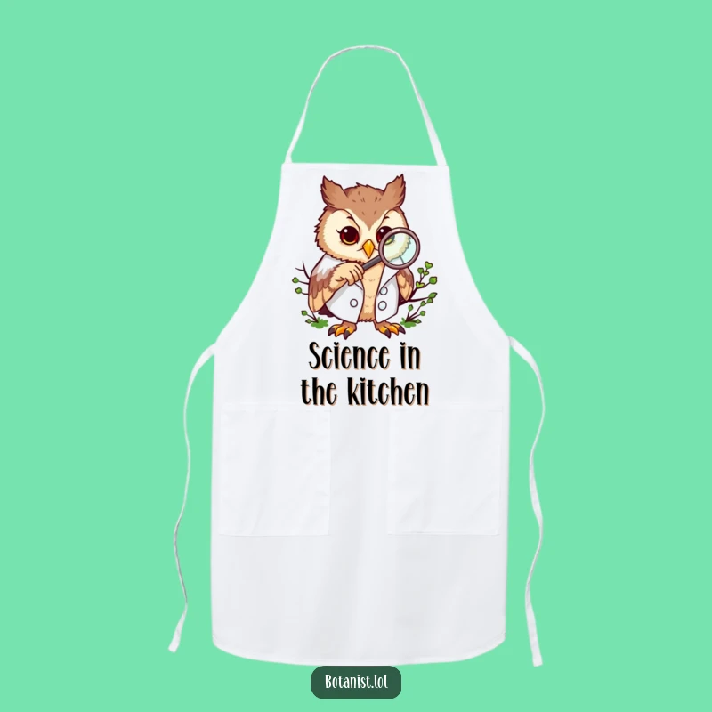 Funny Owl Scientist Apron: Hilarious Kitchen Wear for Culinary Researchers