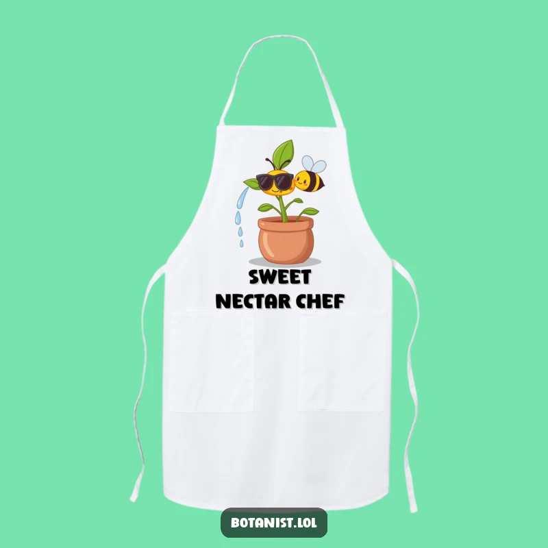 Funny Plant Gardener Apron - Kitchen Fun with Bees Funny Gift