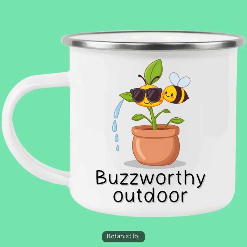 Funny Plant Sunglasses Camping Mug - Outdoor Coolness Funny Gift