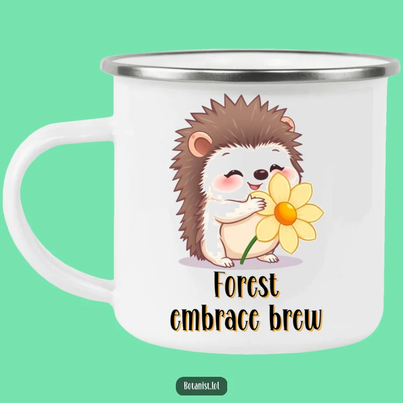 Funny Hedgehog Hug Camping Mug: Share Warmth Outdoors