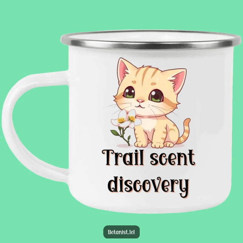 Funny Cat Outdoor Mug - Humorous Camper's Floral Companion Gift