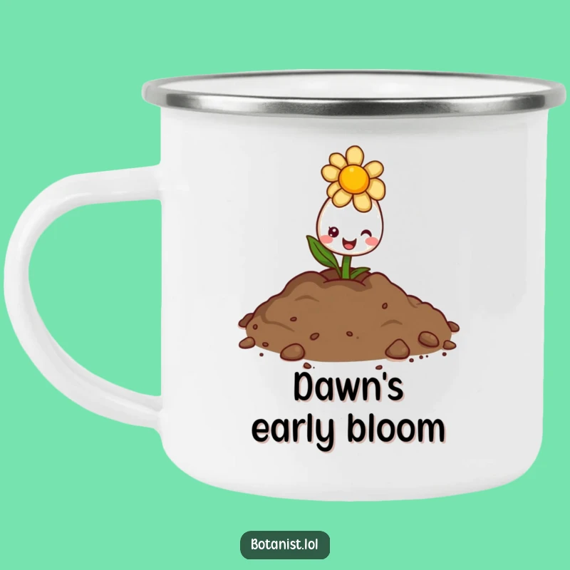 Funny Flower Bud Camping Mug - Sunny Outdoor Fun Funny Gift