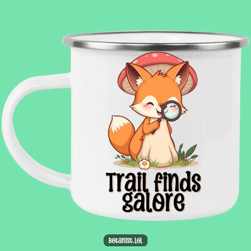 Funny Fox Mushroom Camping Mug: Nature Explorer - Durable Funny Gift for Campers