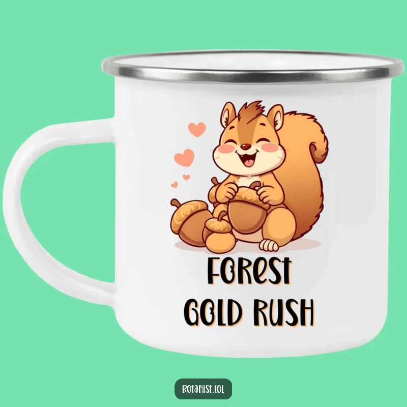 Funny Giggling Squirrel Camping Mug: Durable Acorn Collector - Outdoor Humorous Gift