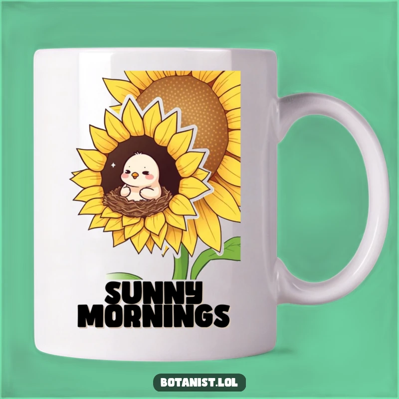 Funny Bird Sunflower Mug: A Hilarious Gift for Bird Lovers and Cozy Souls!