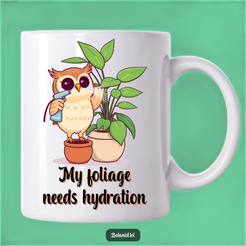 Funny Owl Plant Parent Mug - A Humorous Gift for Green Thumbs