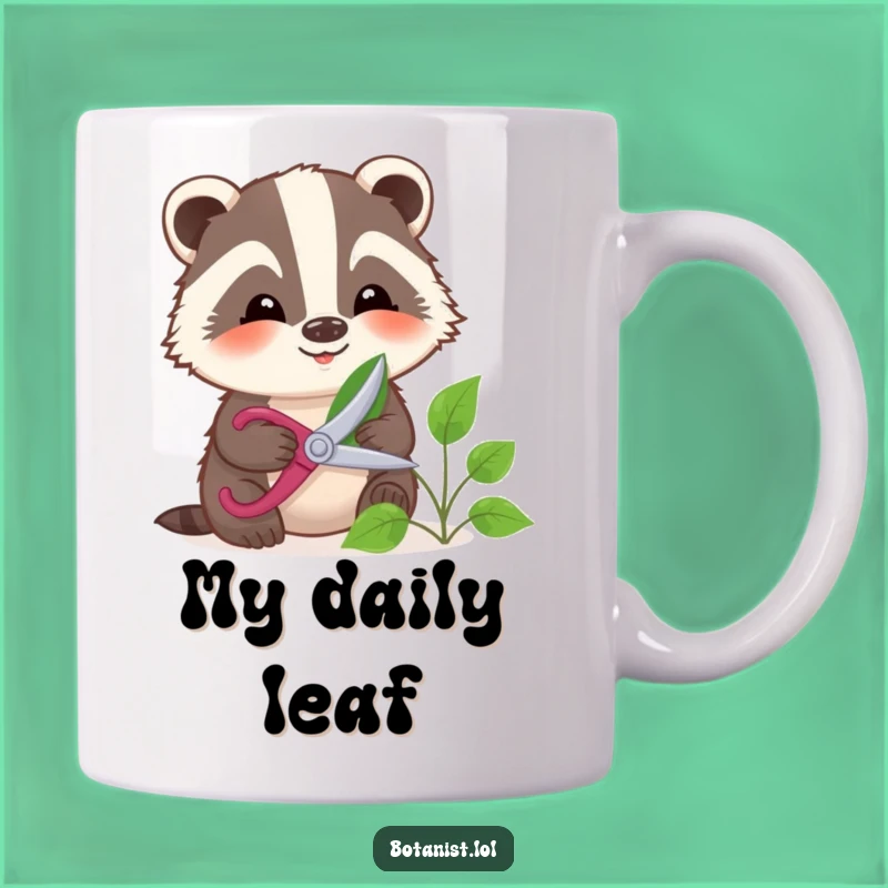 Funny Badger Gardening Mug - Gentle Pruning Badger's Calm Hobby Gift