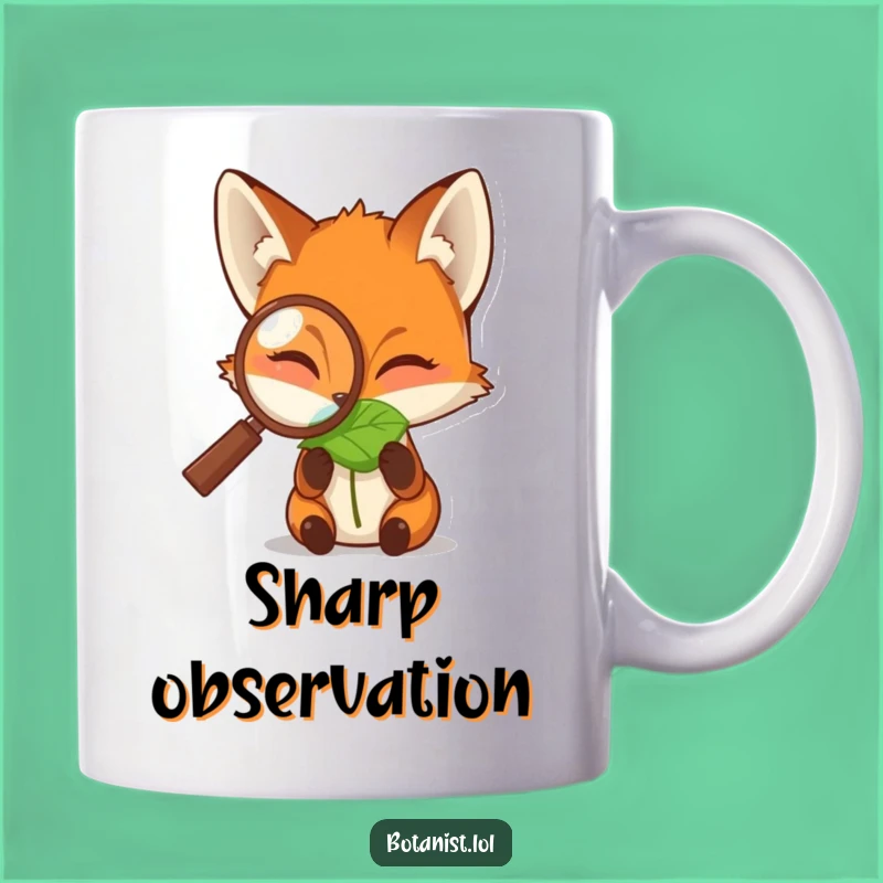Funny Fox Magnifying Glass Mug: Hilarious Gift for the Curious and Nature Lovers!