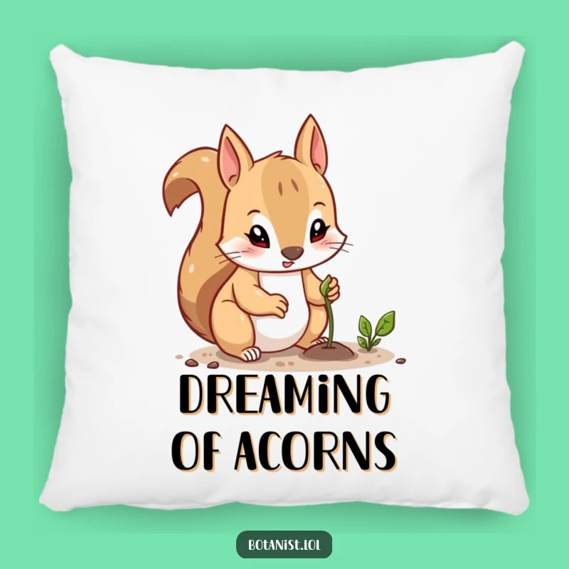 Funny Squirrel Planter Pillow: Soft Determined Squirrel Planting Seed Cushion, Cute Gift