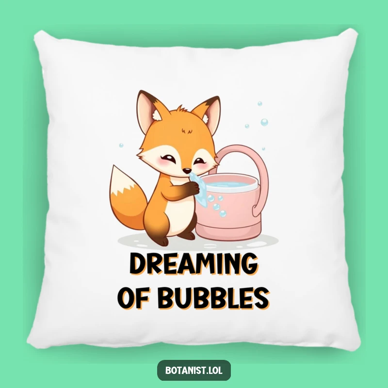 Funny Fox Pillow: Soft Bubbly Comfort - Cozy Animal Humor Gift