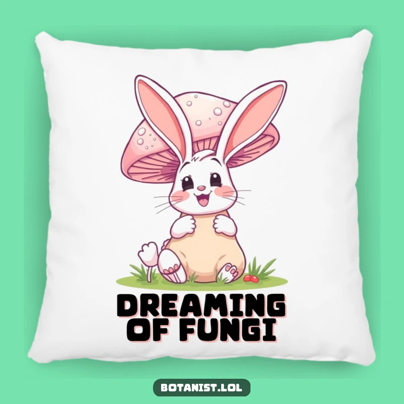 Funny Bunny Mushroom Pillow - Comfy and Hilarious Home Decor Accent