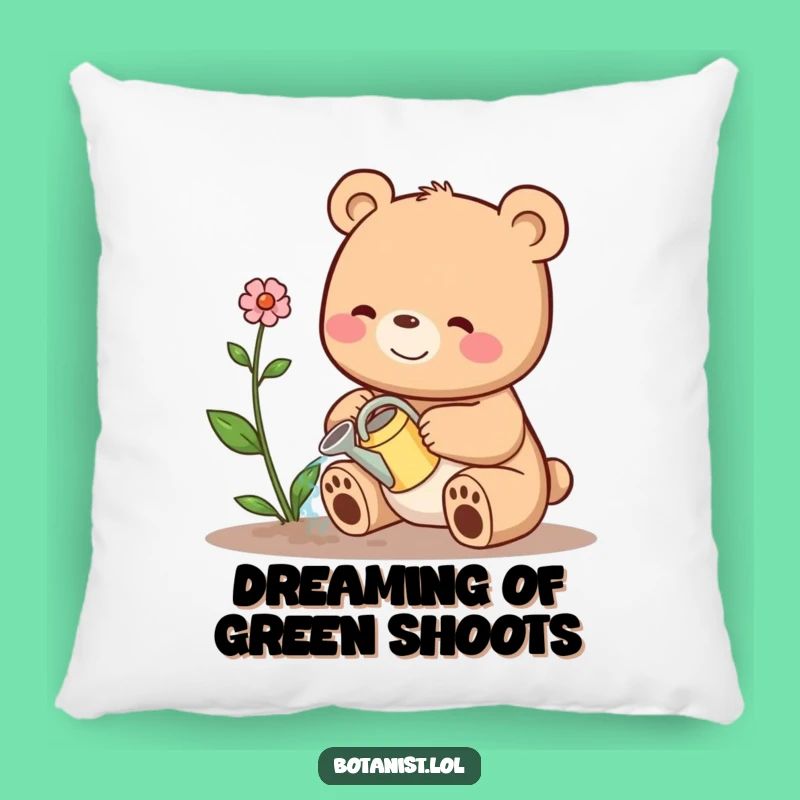 Funny Bear Plant Watering Pillow: Cozy Cartoon Comfort Gift!