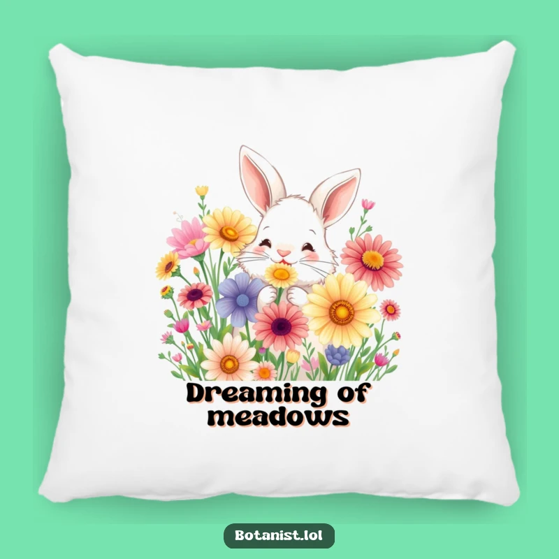 Funny Bunny Flower Pillow - Comfy and Cheerful Gift for Cozy Spaces