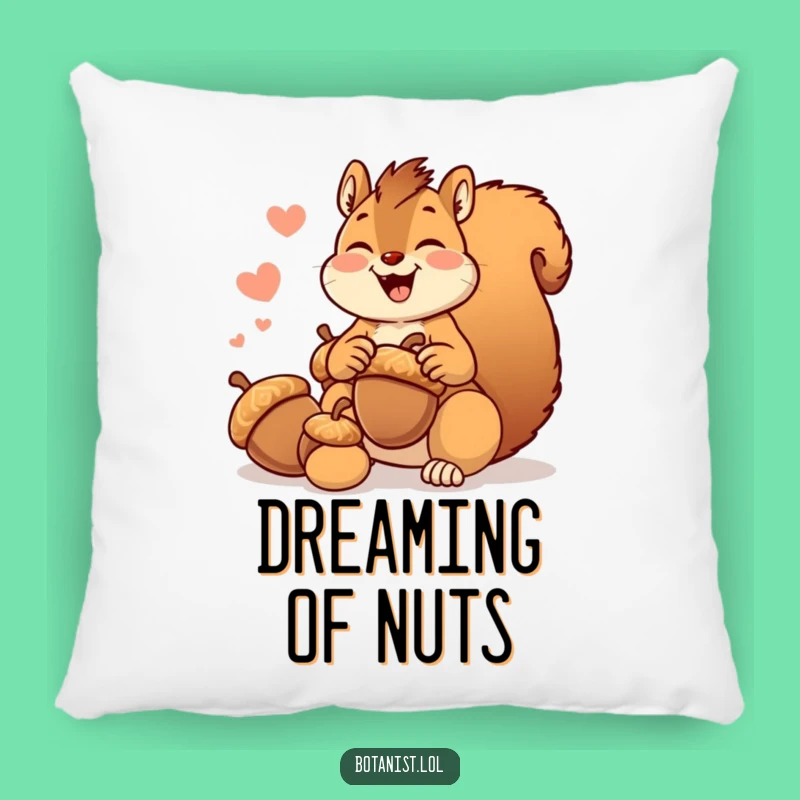 Funny Giggling Squirrel Pillow: Soft Acorn Collector Comfort - Cozy Humorous Gift