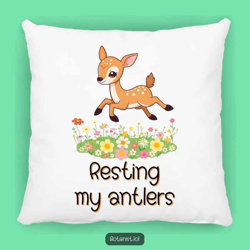 Funny Deer Pillow: Wildflower Comfort, Sparkling Accent, Cozy Gift