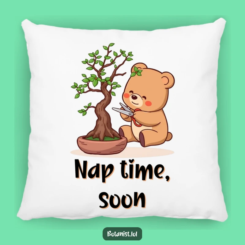 Funny Zen Bear Pillow - Comfy & Hilarious Home Decor Funny Gift