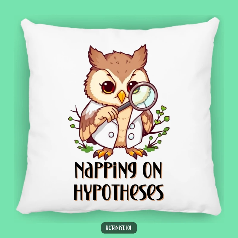 Funny Owl Lab Coat Pillow: Cozy and Hilarious Decor for Curious Homes