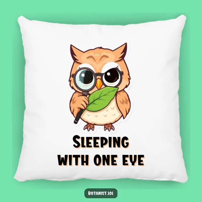 Funny Owl Detective Pillow: Cozy Comfort for the Curious Mind!
