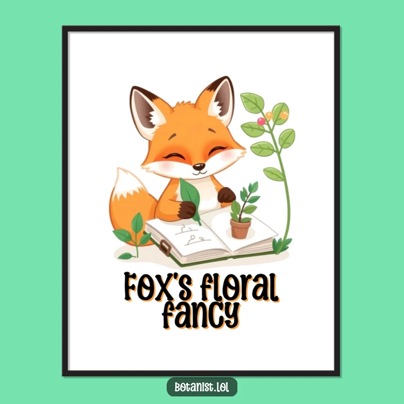 Funny Fox Sketching Digital Art: Instant Artistry & Charm!