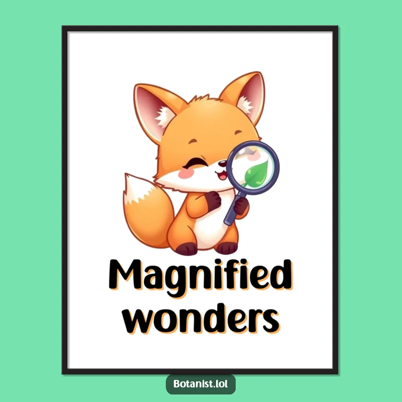 Funny Fox Explorer Art Print - Downloadable Joyful Decor Gift