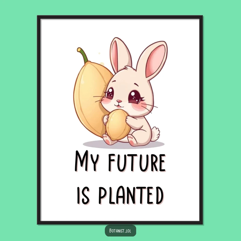 Funny Curious Rabbit Digital Art - Instant Wonder and Hilarious Decor Gift