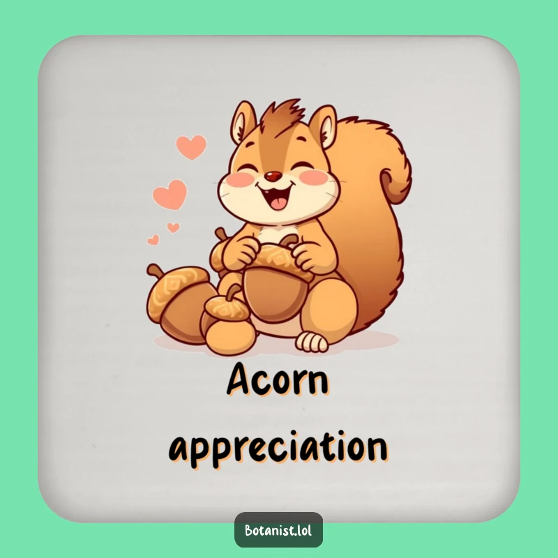 Funny Giggling Squirrel Coaster: Protect Surfaces with Acorn Humor - Humorous Gift