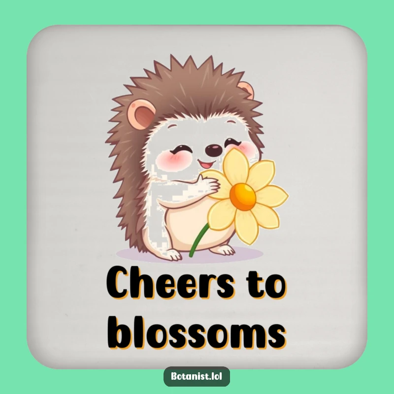 Funny Hedgehog Hug Coaster: Protect Surfaces with Gentle Charm