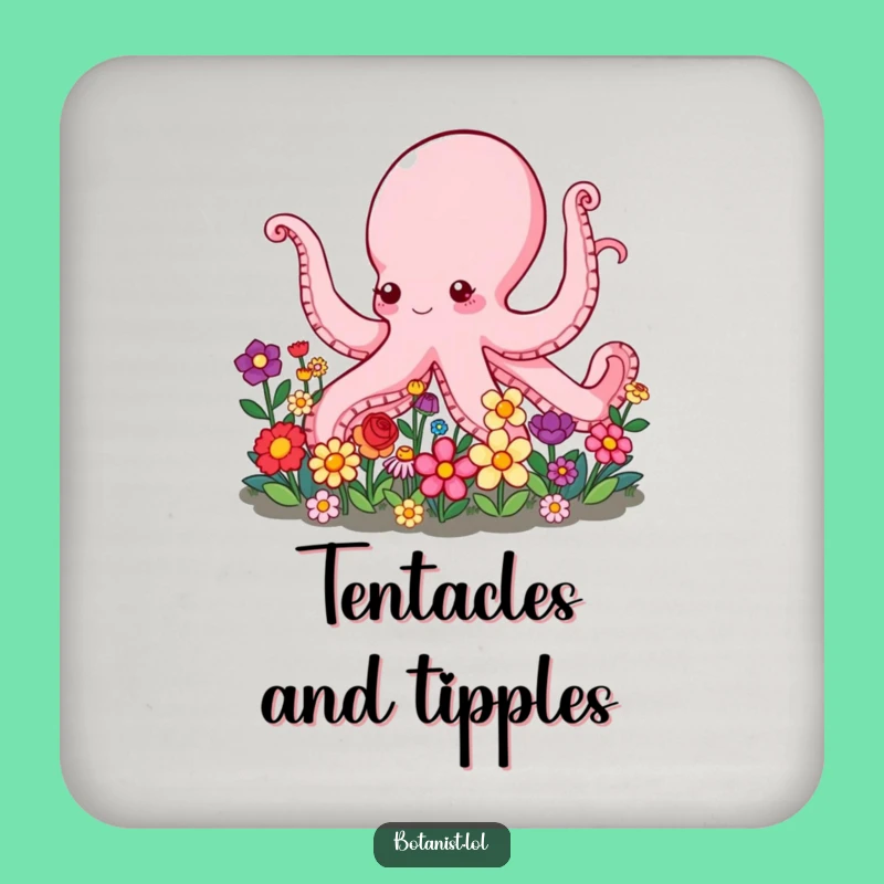 Funny Octopus Coaster: Garden Care, Floral Protection, Whimsical Gift