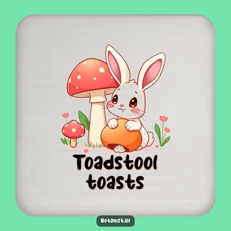 Funny Rabbit Mushroom Coasters: Protect Surfaces with Magic!