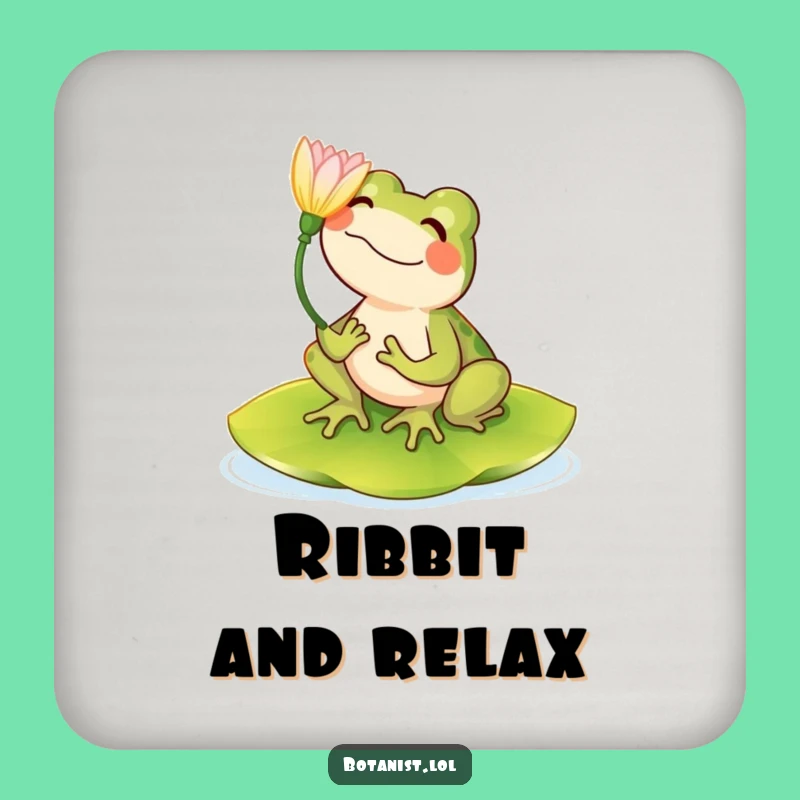 Funny Frog Bloom Coaster Set: Protect Surfaces with Cheer