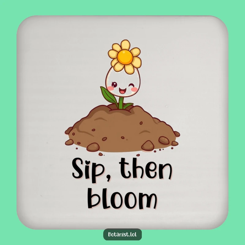 Funny Flower Bud Coaster Set - Sunny Protection Funny Gift