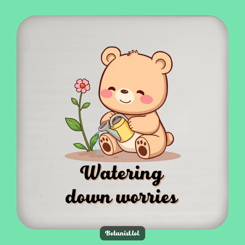 Funny Bear Plant Watering Coasters: Protect Surfaces with Care!