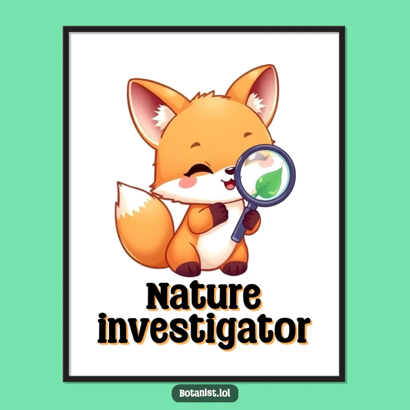 Funny Fox Explorer Poster - Joyful Wall Art & Gift