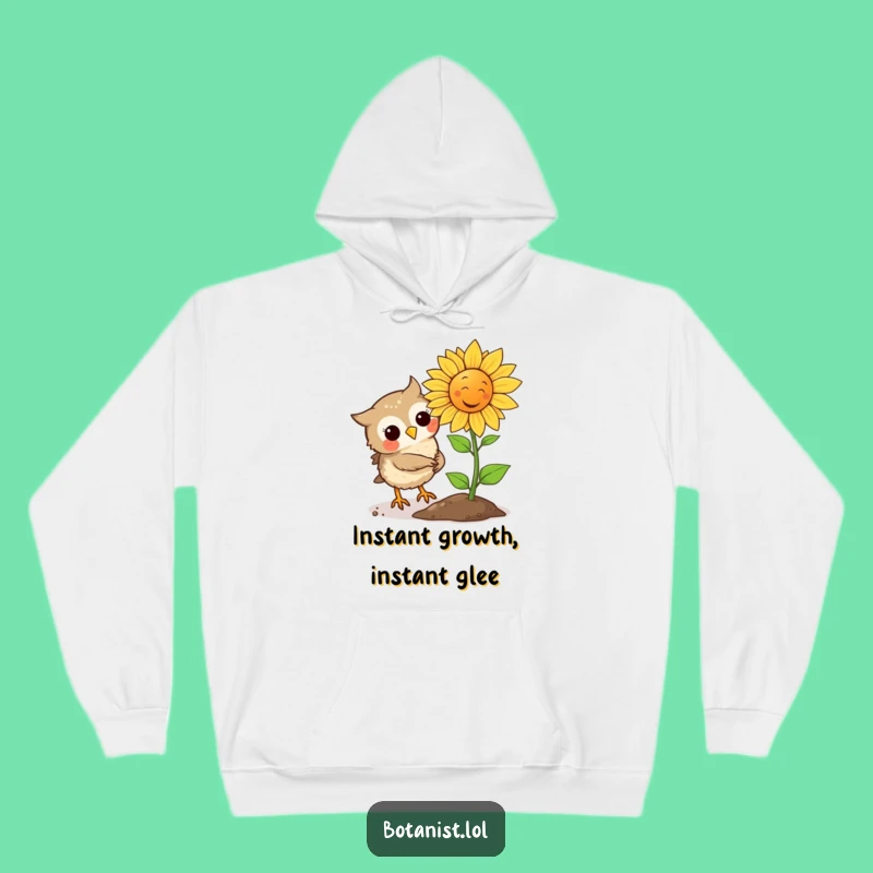 Funny Owl Plants Laughing Sunflower Hoodie, Cozy & Hilarious Gift for Garden Enthusiasts