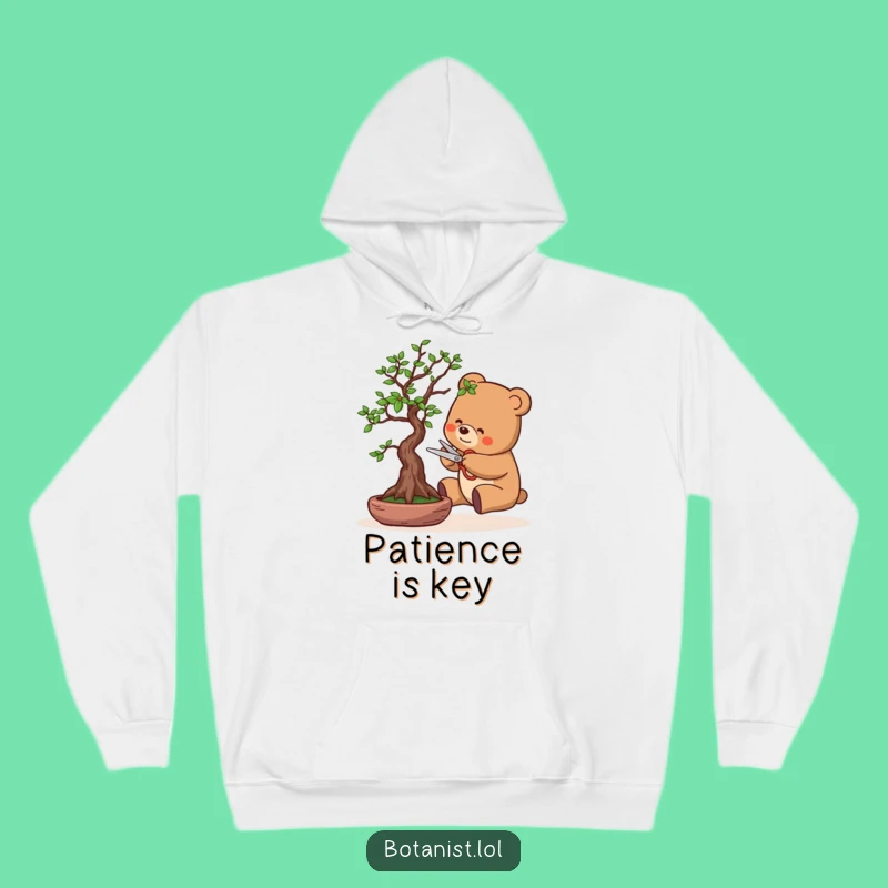 Funny Zen Bear Hoodie - Cozy & Hilarious Gardener's Perfect Funny Gift