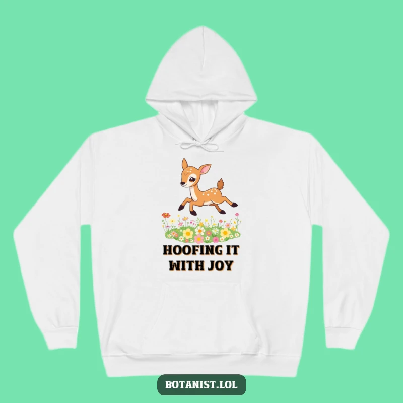 Cozy Funny Deer Hoodie: Wildflower Jumper, Sparkling Comfort, Warm Gift