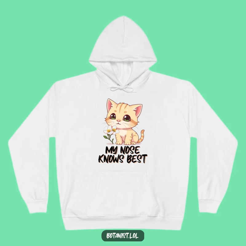 Funny Cat Blossom Hoodie - Cozy & Humorous Cat Lover's Dream Gift