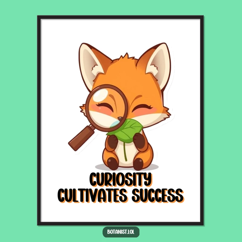 Funny Free Printable Wall Art: Curious Fox Explorer - Whimsical Decor