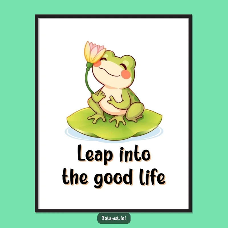 Free Printable Frog Lilypad Art - Funny Downloadable Wall Decor