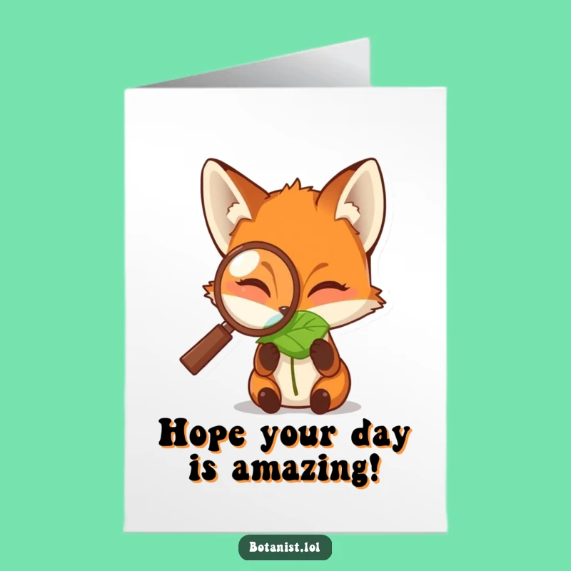 Free Printable Birthday Card: Curious Fox Explorer - Fun Downloadable Gift