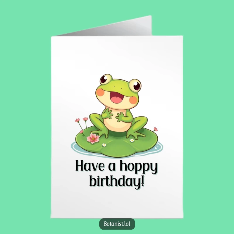 Free Printable Frog Birthday Card: Funny Downloadable Gift for Nature Lovers